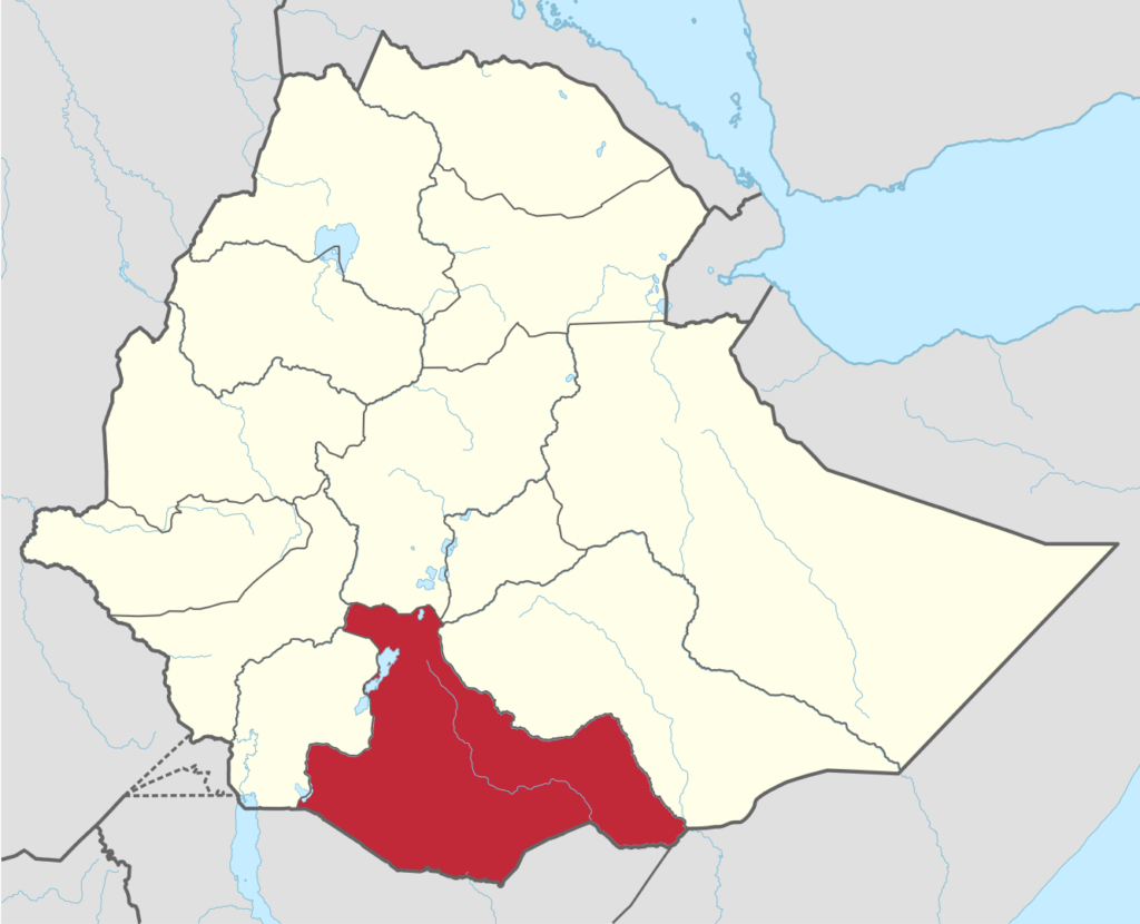 map of ethiopia